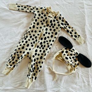 Hanna Andersson Dalmatian set, costume or cute outfit,one piece & hat 6-12 month